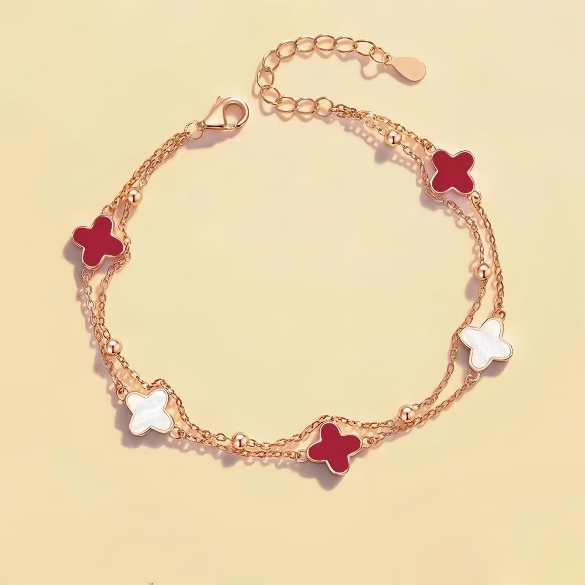 Four-leaf clover bracelet